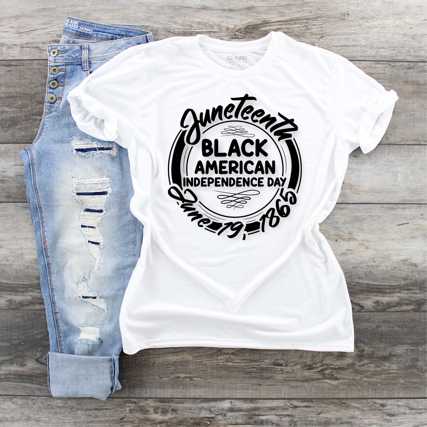 Black American Independence Day Tee